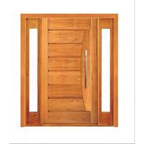 Porta Pivotante Pavuna com Visor Lateral Duplo - Madeira Maciça - Angelim Porta Pivotante Pavuna com Visor Lateral Duplo - Madeira Maciça - Angelim