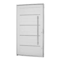 Porta Pivotante Puxador Lambris Friso Alumínio 223 x 126 x 12 cm Direita Aluminium Sasazaki