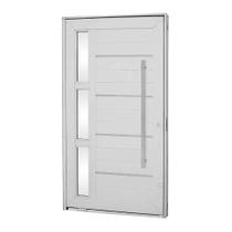 Porta Pivotante Puxador Vidro Lambris Friso Alumínio 223 x 126 x 12 cm Direita Aluminium Sasazaki