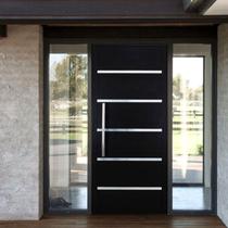 Porta Pivotante Solara Alumínio Puxador Tubolar 210 X 120 Lado Esquerdo