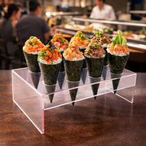 Porta Pizza Cone Temaki Casquinha Cascão Acrílico 6 Furos