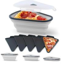 Porta pizza expansivel kit pote silicone tortas bolo