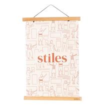 Porta-pôsteres magnético Stiles Wooden Poster Hanger 60cm