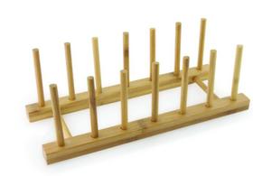 Porta Prato de Bambu Com 6 Divisórias - Mimo Style