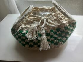 Porta pratos em crochê feito a mão