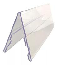 Porta Preço V 21x8cm Display Prisma Buffet Etiqueta Mesa