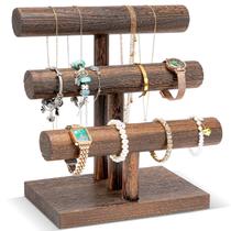 Porta-pulseiras Display ProCase Wooden 3 Tier Brown