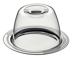 Porta Queijo 20cm Base Aço Inox 2 Peças Tramontina 64510/620