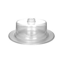 Porta Queijo Cristal PS Com Tampa Queijeira Mesa 15cm - Keita