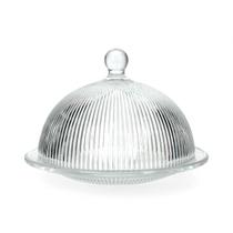 Porta Queijo Graffiato De Vidro Com Tampa Queijeira 19cm Porta Queijo Graffiato De Vidro Com Tampa Queijeira 19cm