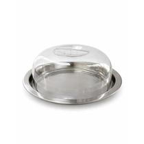 Porta Queijo Inox com Tampa Acrílica 23cm Grande Premium Porta Queijo Inox com Tampa Acrílica 23cm Grande Premium