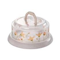 Porta Queijo Queijeira Plástico Redonda Plasútil Tampa Rosca