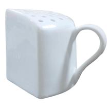 Porta Queijo Ralado de Mesa - Porcelana Branca em Formato de Queijo