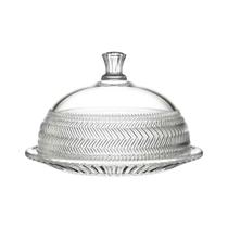 Porta Queijo Rina Queijeira Para Mesa Em Vidro C/Tampa 19cm