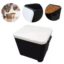 Porta Ração Cachorro Pet Gato Container Até 15kg Preto