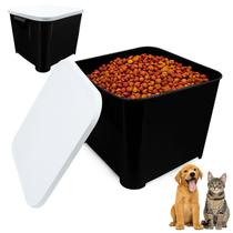 Porta Racao Canister 6kg Comida Cachorro Gato Pote Preta Porta Racao Canister 6kg Comida Cachorro Gato Pote Preta