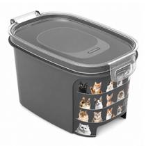 Porta Ração Com Tampa Hermética + Concha Dosador 3,6LT - Porta Ração Com Tampa Hermética + Concha Dosador 3,6LT -
