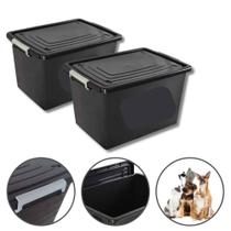 Porta Ração Container Pet Para Cachorro 20 Kg Resistente Com Trava de Segurança Capacidade 56 Litros