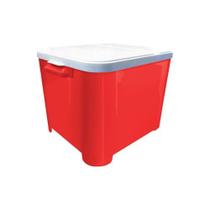 Porta Ração Container - Vermelho - 15kg - Furacão Pet Porta Ração Container - Vermelho - 15kg - Furacão Pet