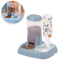 Porta ração e água comedouro cachorro duplo bebedouro automático dispenser alimentador gato cães