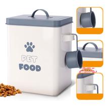 Porta Ração Pet Container com tampa E Colher Metal Porta Ração Pet Container com tampa E Colher Metal