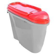 Porta Ração Plast Pet Home Dispenser Vermelho 25L