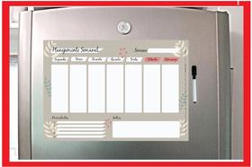 Porta Recados Quadro De Tarefas Painel P/ Geladeira com caneta Porta Recados Quadro De Tarefas Painel P/ Geladeira com caneta