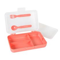 Porta Refeição Peach Com Talher Infantil Menina BabyGo
