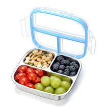 Porta Refeições DOCMON Caixa Bento de Aço Inoxidável com 3 Compartimentos Porta Refeições DOCMON Caixa Bento de Aço Inoxidável com 3 Compartimentos