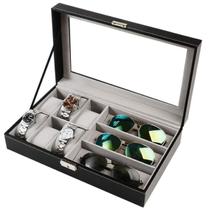 Porta Relogio Oculos de Sol Pulseira Luxo Caixa Estojo Expositor Organizador Penteadeira Mesa Armario Resistente Seguro Porta Relogio Oculos de Sol Pulseira Luxo Caixa Estojo Expositor Organizador Penteadeira Mesa Armario Resistente Seguro