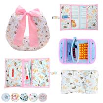 Porta Remédios Porta Fraldas lenço e Pomada Almofada Amamentação Caderneta Travesseiro Anatômico