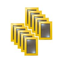 Porta Retrato 10x15 C/ Vidro Amarelo Kit com 10 Molduras