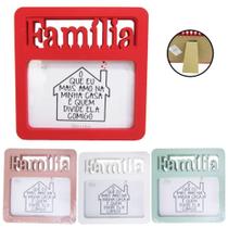 Porta retrato 10x15 com moldura de plastico familia horizontal colors - FU XING Porta retrato 10x15 com moldura de plastico familia horizontal colors - FU XING