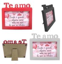 Porta retrato 10x15 com moldura de plastico te amo horizontal colors - 2 pçs - COSY Porta retrato 10x15 com moldura de plastico te amo horizontal colors - 2 pçs - COSY