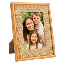 Porta Retrato 10x15 de Mesa Madeira Decorativo Linho Porta Retrato 10x15 de Mesa Madeira Decorativo Linho