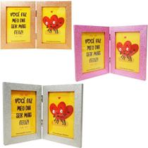 Porta Retrato 10X15 Duplo De Mdf Tmd Vertical