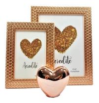 Porta Retrato 10x15 Moldura Dourado/Prateado De Mesa Luxe Decoração Porta Retrato 10x15 Moldura Dourado/Prateado De Mesa Luxe Decoração