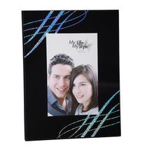 Porta Retrato 10x15 Vidro Preto Square SCI-523-4