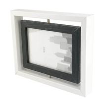 Porta Retrato 10x15cm Dupla Face Giratório 360 Graus 6056 Cor:Preto e Branco