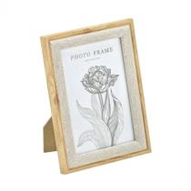 Porta retrato 10x15cm mdf e vidro areia e marrom espressione