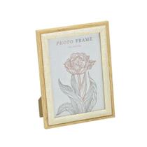 Porta retrato 13x18cm mdf e vidro bege e marrom espressione