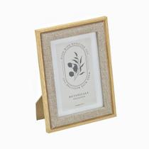 Porta retrato 13x18cm mdf vidro areia e marrom espressione Porta retrato 13x18cm mdf vidro areia e marrom espressione