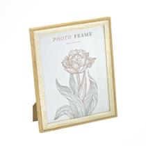 Porta retrato 20x25cm mdf vidro bege e marrom espressione