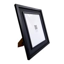Porta Retrato 20x25cm Paspatur Trançado Preto Moldura Foto