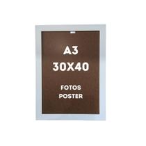 Porta Retrato 30x40 Moldura para Fotos, Poster, Diplomas, Cor Branco