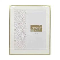 Porta Retrato Aluminio 30 cm x 25 xm para fotos 20X25Cm Borda Dourada - Adely Decor By Day Home