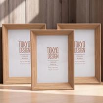 Porta Retrato Amadeirado 10x15/15x20/20x25cm Moldura MDF Tokyo Design Porta Retrato Amadeirado 10x15/15x20/20x25cm Moldura MDF Tokyo Design