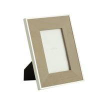 Porta Retrato Branco 10x15cm de Vidro e Madeira Decorativo