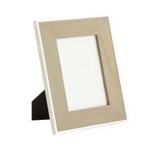 Porta Retrato Branco 13x18cm de Vidro e Madeira Decorativo