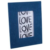 Porta-Retrato Cazza Velouté Azul 10x15cm